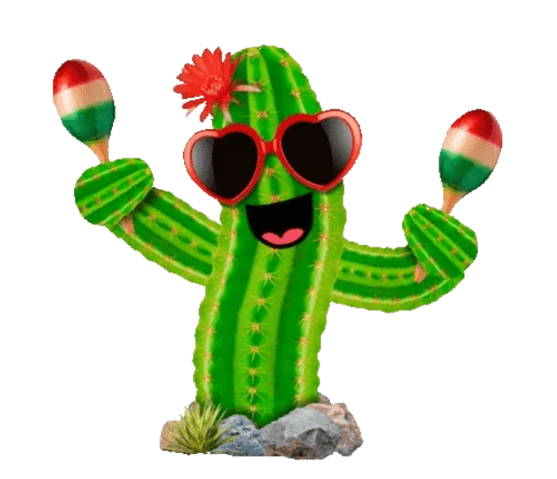 Happy cactus sticker. 